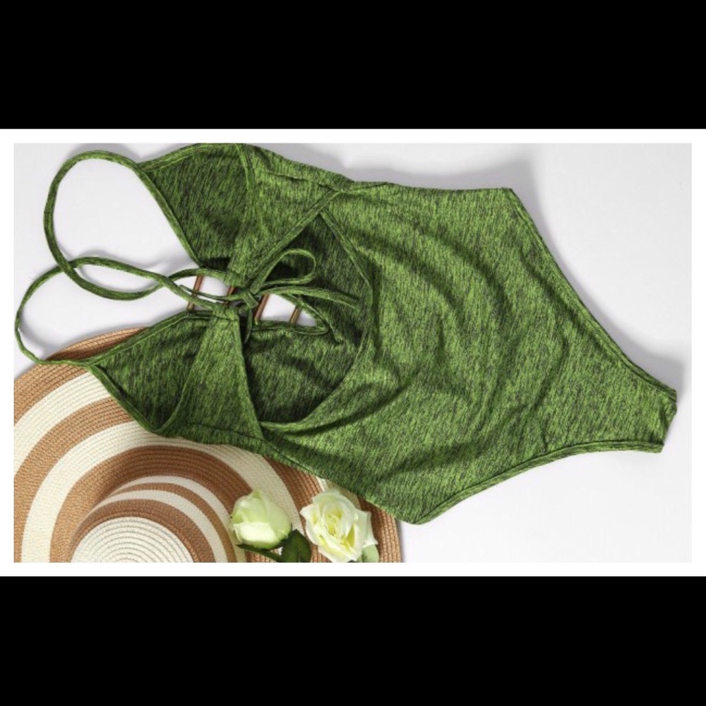 💞5/25••• Olive Green 1pc Swim Suit - Picture 7 of 8